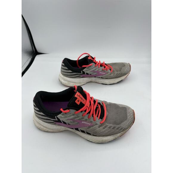 Brooks Sneakers Womens Size 7.5‎ Launch 6 Gray Black 1202851B027 Running Walk - Picture 9 of 11